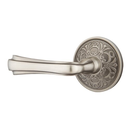 Double Dummy Wembley Left Handed Lever With Lancaster Rose in Pewter