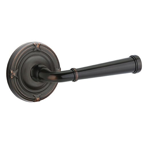 Single Dummy Right Handed Merrimack Lever With Ribbon & Reed Rose in Oil Rubbed Bronze