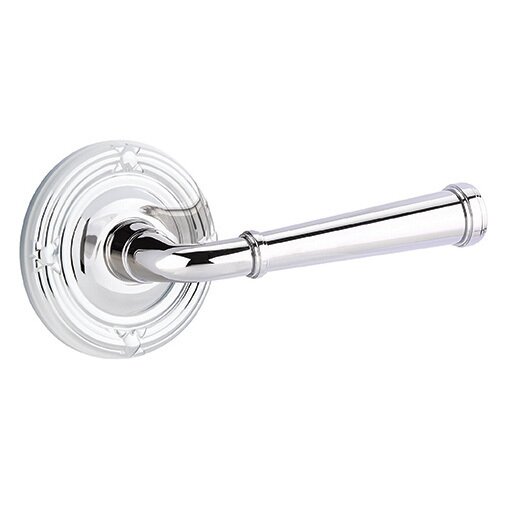 Single Dummy Right Handed Merrimack Lever With Ribbon & Reed Rose in Polished Chrome