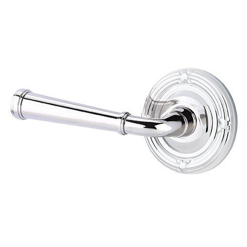 Double Dummy Merrimack Left Handed Lever With Ribbon & Reed Rose in Polished Chrome