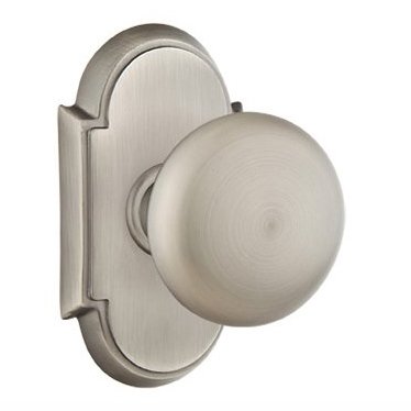 Single Dummy Providence Door Knob With #8 Rose in Pewter