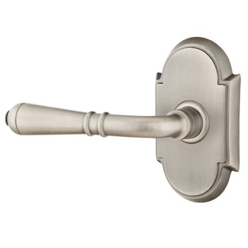 Single Dummy Left Handed Turino Door Lever With #8 Rose in Pewter