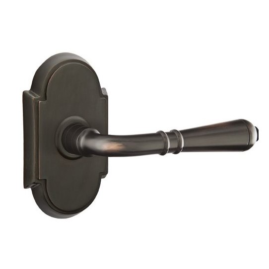 Single Dummy Right Handed Turino Door Lever With #8 Rose in Oil Rubbed Bronze