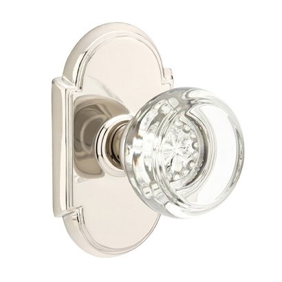 Georgetown Double Dummy Door Knob with #8 Rose in Polished Nickel