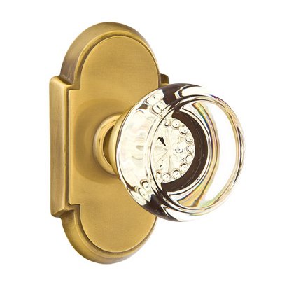 Georgetown Double Dummy Door Knob with #8 Rose in French Antique Brass