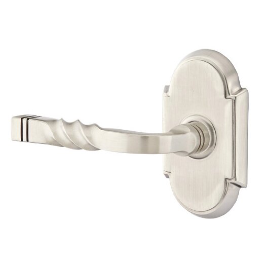 Double Dummy Sante Fe Left Handed Lever With #8 Rose in Satin Nickel