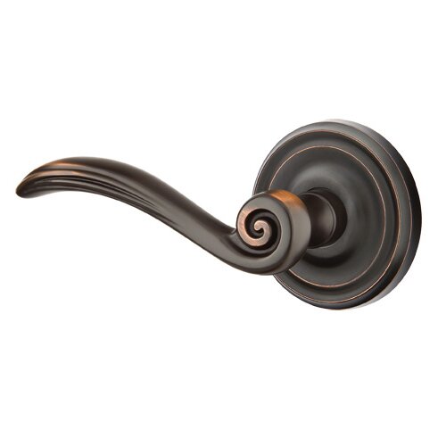 Passage Left Handed Elan Lever With Regular Rose in Oil Rubbed Bronze