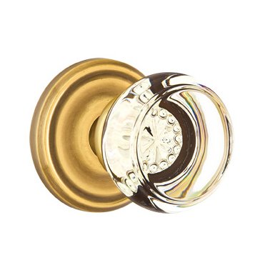Georgetown Passage Door Knob with Regular Rose and Concealed Screws in French Antique Brass