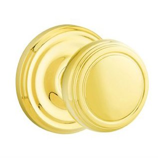 Passage Norwich Door Knob With Regular Rose in Polished Brass