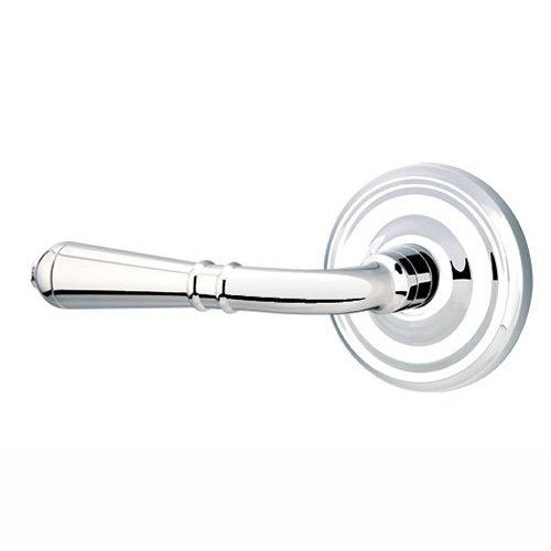 Passage Left Handed Turino Door Lever With Regular Rose in Polished Chrome