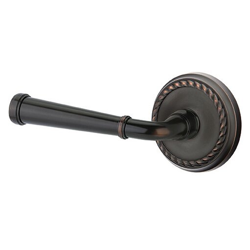 Passage Left Handed Merrimack Lever With Rope Rose in Oil Rubbed Bronze