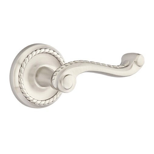 Passage Right Handed Rope Lever With Rope Rose in Satin Nickel