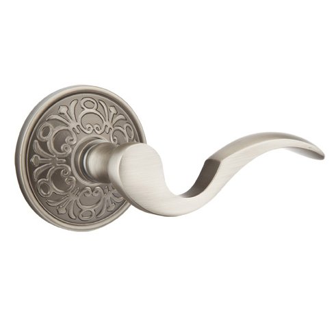 Passage Right Handed Cortina Door Lever With Lancaster Rose in Pewter