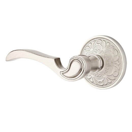 Passage Left Handed Coventry Lever With Lancaster Rose in Satin Nickel