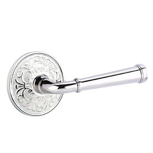 Passage Right Handed Merrimack Lever With Lancaster Rose in Polished Chrome