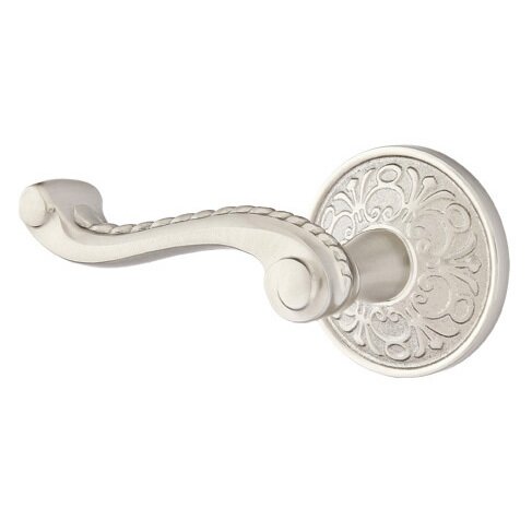 Passage Left Handed Rope Lever With Lancaster Rose in Satin Nickel