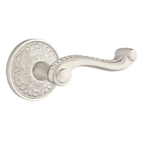 Passage Right Handed Rope Lever With Lancaster Rose in Satin Nickel