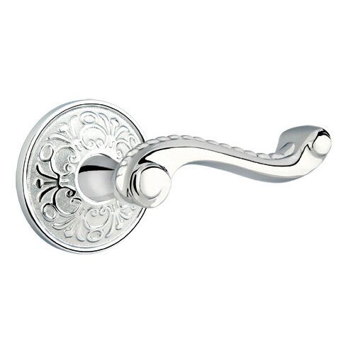Passage Right Handed Rope Lever With Lancaster Rose in Polished Chrome