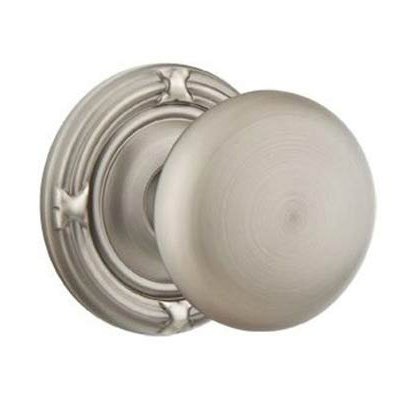 Passage Providence Door Knob With Ribbon & Reed Rose in Pewter