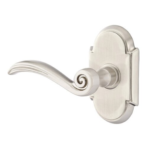 Passage Left Handed Elan Lever With #8 Rose in Satin Nickel