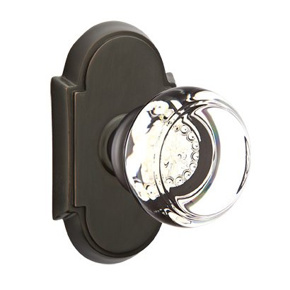 Georgetown Passage Door Knob with #8 Rose and Concealed Screws in Oil Rubbed Bronze