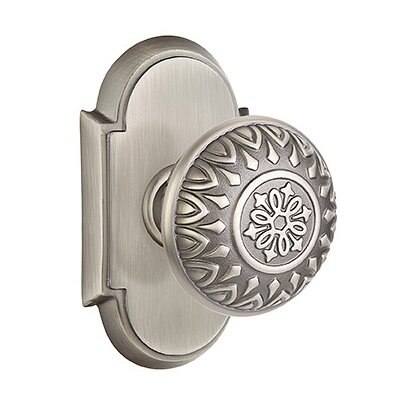 Passage Lancaster Knob With #8 Rose in Pewter