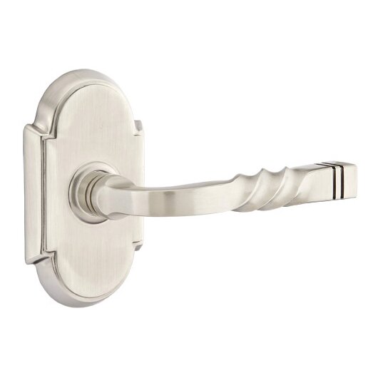 Passage Right Handed Sante Fe Lever With #8 Rose in Satin Nickel