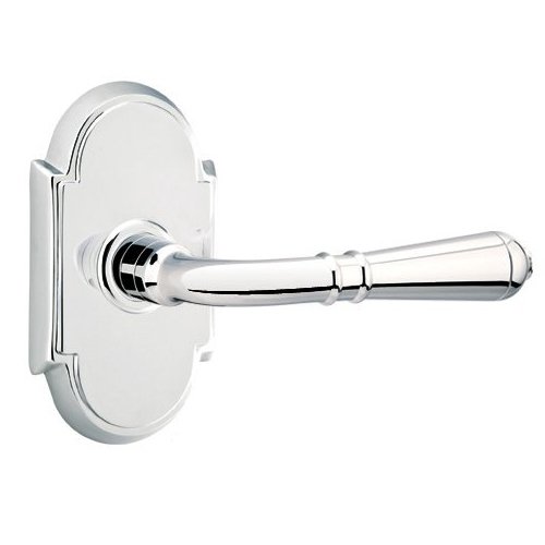 Passage Right Handed Turino Door Lever With #8 Rose in Polished Chrome