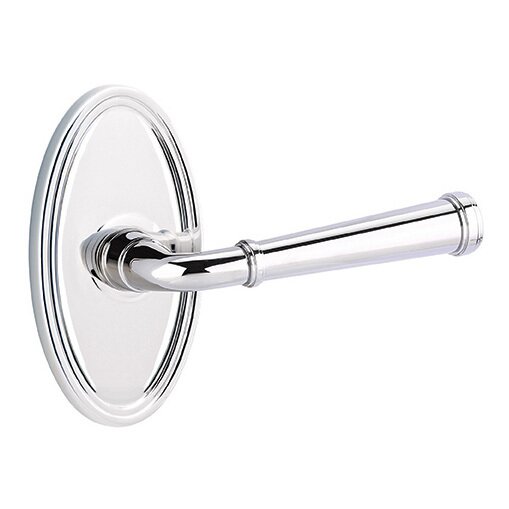 Passage Right Handed Merrimack Lever With Oval Rose in Polished Chrome