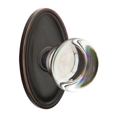 Providence Passage Door Knob with Oval Rose in Oil Rubbed Bronze