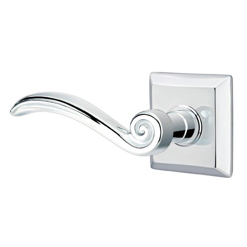 Passage Left Handed Elan Lever With Quincy Rose in Polished Chrome