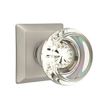 Georgetown Passage Door Knob and Quincy Rose with Concealed Screws in Pewter