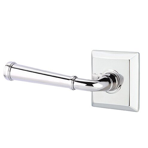 Passage Left Handed Merrimack Lever With Quincy Rose in Polished Chrome