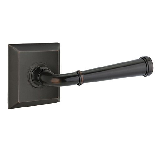 Passage Right Handed Merrimack Lever With Quincy Rose in Oil Rubbed Bronze