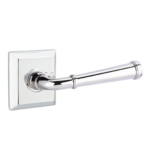 Passage Right Handed Merrimack Lever With Quincy Rose in Polished Chrome