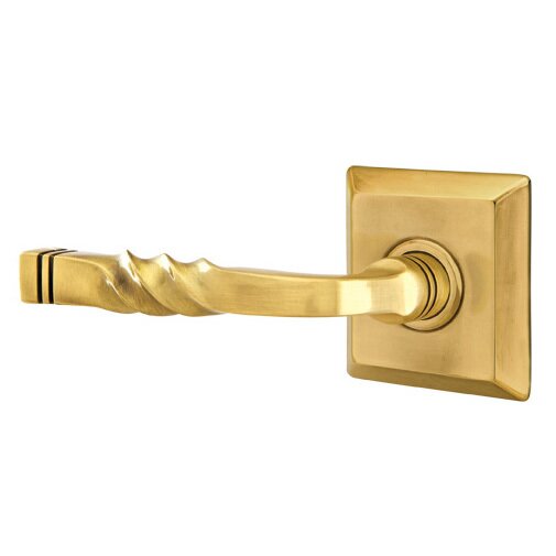 Passage Left Handed Sante Fe Lever With Quincy Rose in French Antique Brass