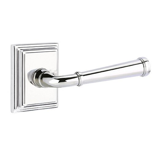 Passage Right Handed Merrimack Lever With Wilshire Rose in Polished Chrome