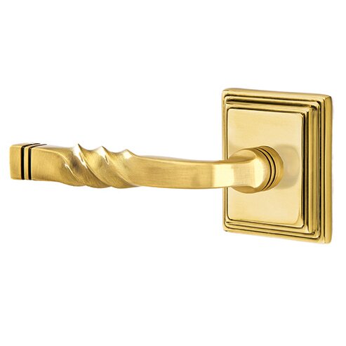 Passage Left Handed Sante Fe Lever With Wilshire Rose in French Antique Brass