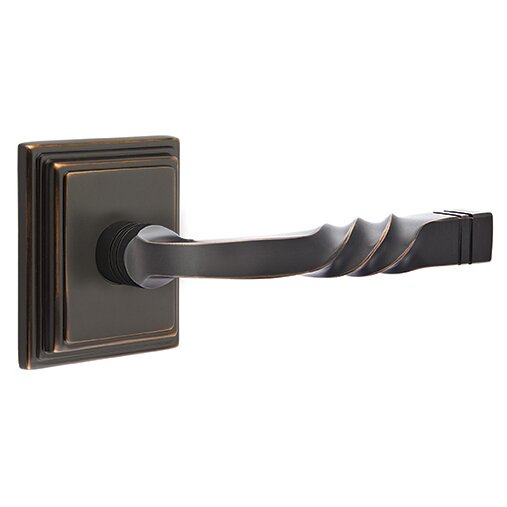 Passage Right Handed Sante Fe Lever With Wilshire Rose in Oil Rubbed Bronze