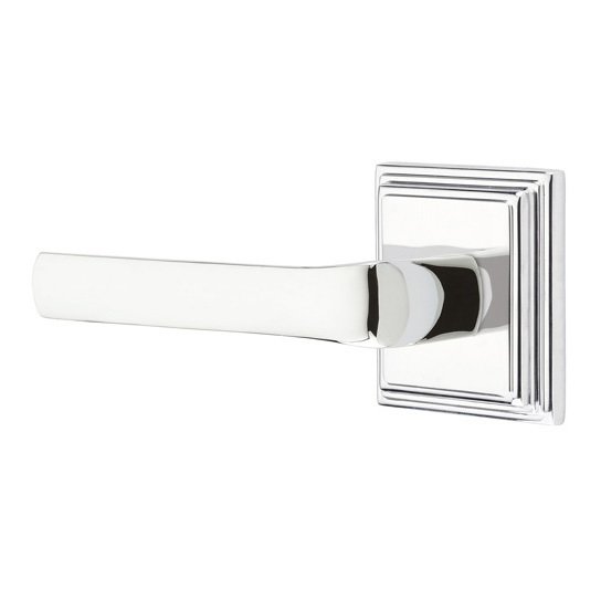 Passage Spencer Left Handed Lever with Wilshire Rose in Polished Chrome