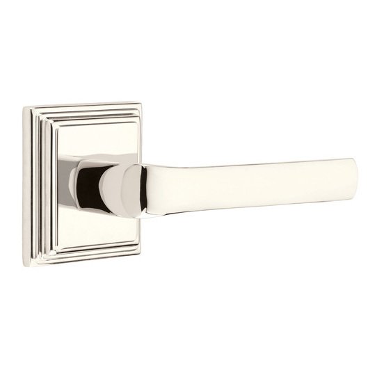 Passage Spencer Right Handed Lever with Wilshire Rose in Polished Nickel