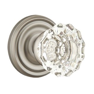 Astoria Privacy Door Knob with Regular Rose and Concealed Screws in Pewter