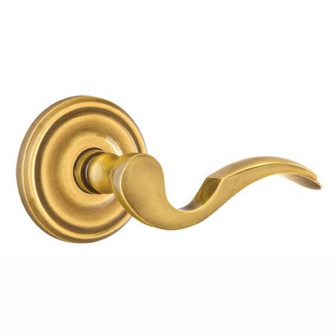 Privacy Right Handed Cortina Door Lever With Regular Rose in French Antique Brass