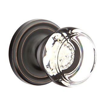 Georgetown Privacy Door Knob with Regular Rose and Concealed Screws in Oil Rubbed Bronze