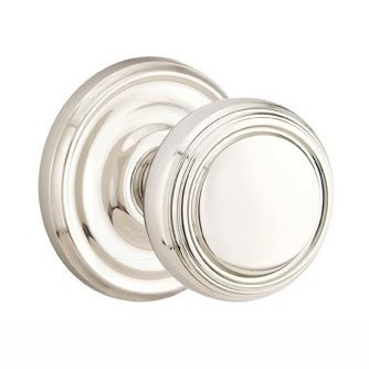 Privacy Norwich Door Knob With Regular Rose in Polished Nickel