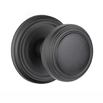 Privacy Norwich Door Knob With Regular Rose in Flat Black