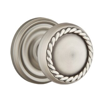 Privacy Rope Knob With Regular Rose in Pewter
