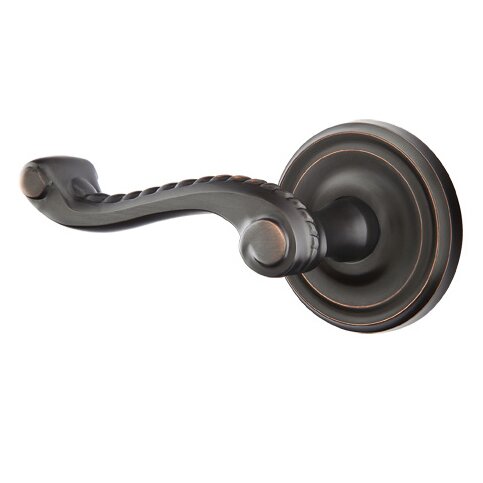 Privacy Left Handed Rope Lever With Regular Rose in Oil Rubbed Bronze