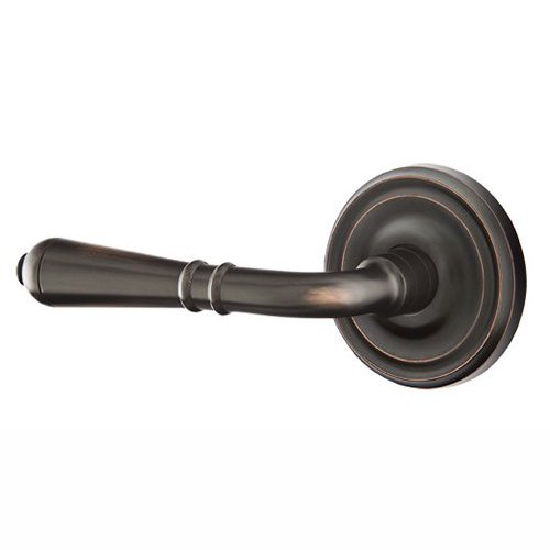 Privacy Left Handed Turino Door Lever With Regular Rose in Oil Rubbed Bronze