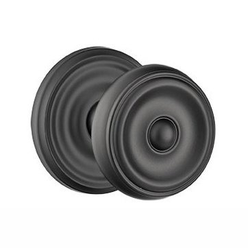 Privacy Waverly Door Knob With Regular Rose in Flat Black